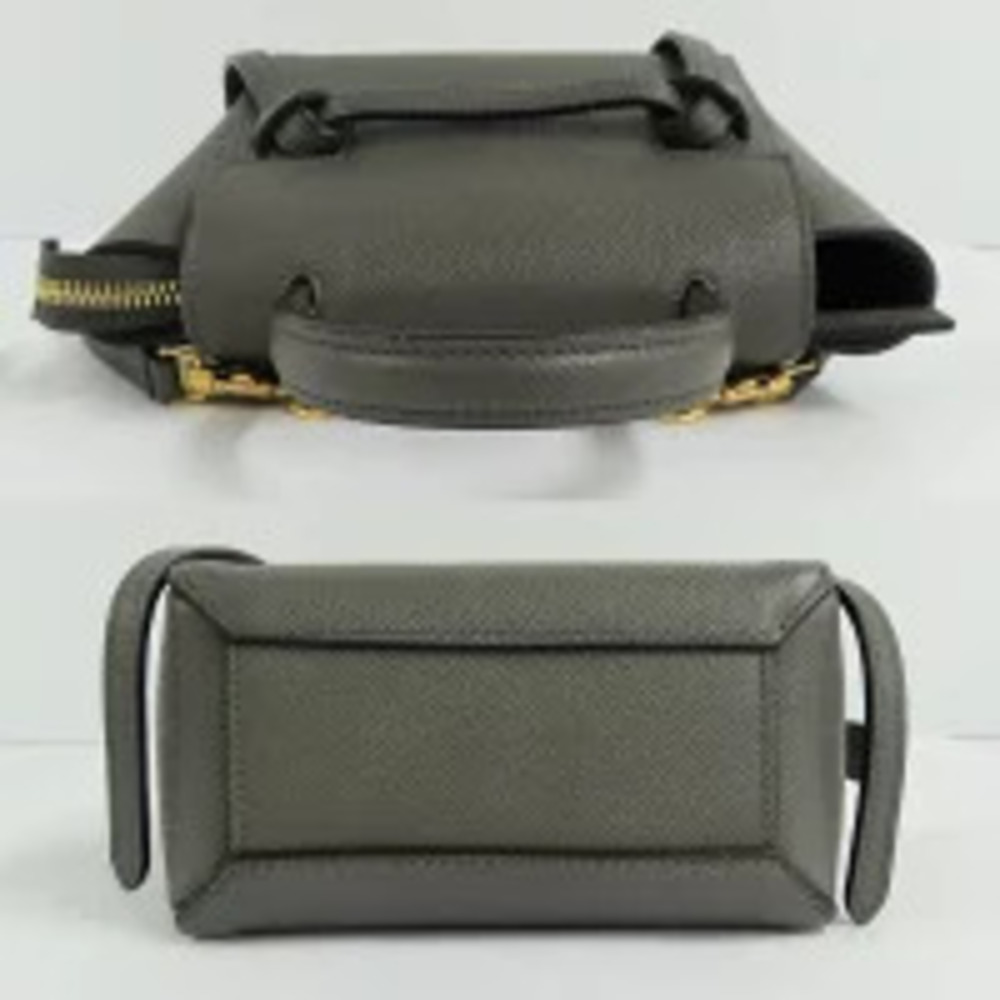 Celine Belt Bag Pico Handbag Shoulder Gray Leather - Picture 3 of 6